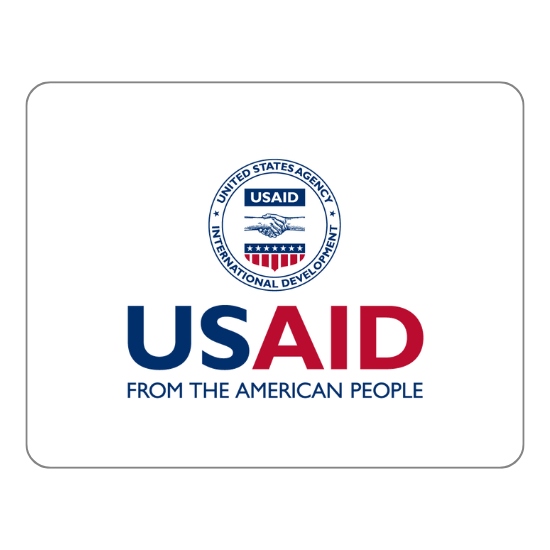 USAID logo with the text "USAID FROM THE AMERICAN PEOPLE" in large letters. The logo features a round emblem with an eagle and shield, stating "United States Agency International Development.